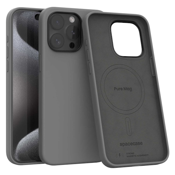 Spacecase Case Cover Till Iphone 15 Pro Max Sc Pure Mag Grå