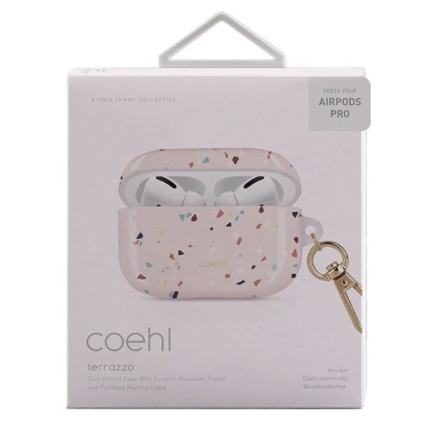 UNIQ Coehl Terrazzo AirPods Pro fodral rosa/blush pink