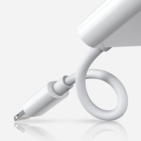 Joyroom Lightning hodetelefonsplitteradapter - 2x Lightning white (S-Y104)