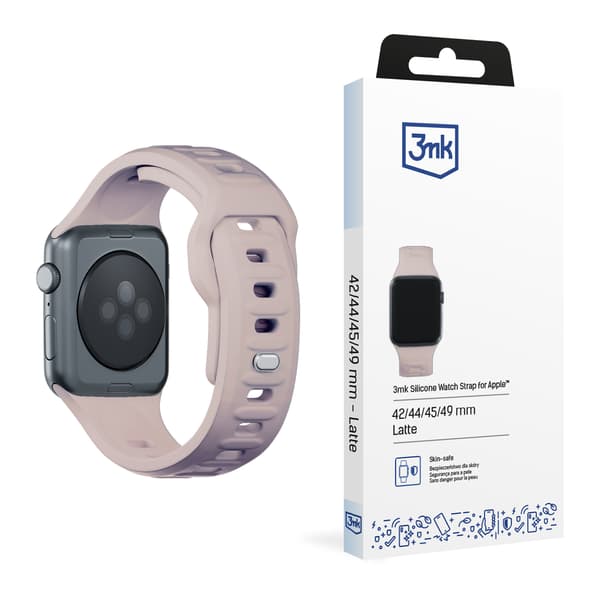 42/44/45/49 MM LATTE - 3MK SILIKONE URREM TIL APPLE