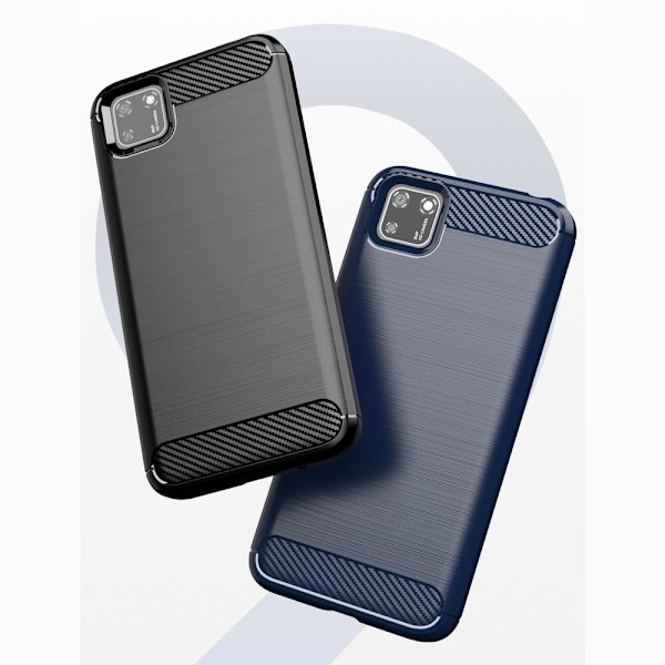 Carbon Case fleksibelt deksel for Huawei Y5p blå