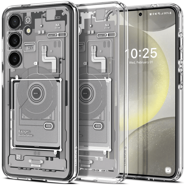 SPIGEN ULTRA HYBRID GALAXY S24 ZERO ONE WHITE Grå