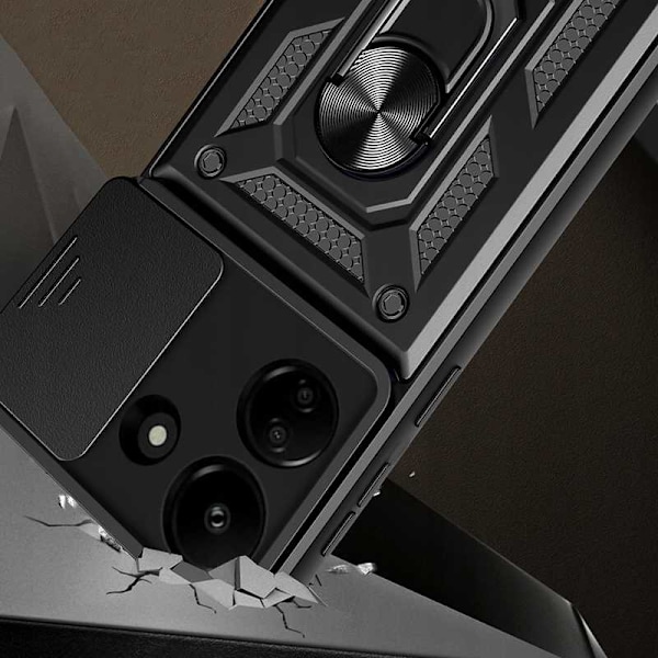 Spacecase Case Cover För Xiaomi Poco C65 Redmi 13C Svart
