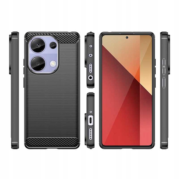 Spacecase Carbon Case Cover För Poco M6 Pro 4G Svart