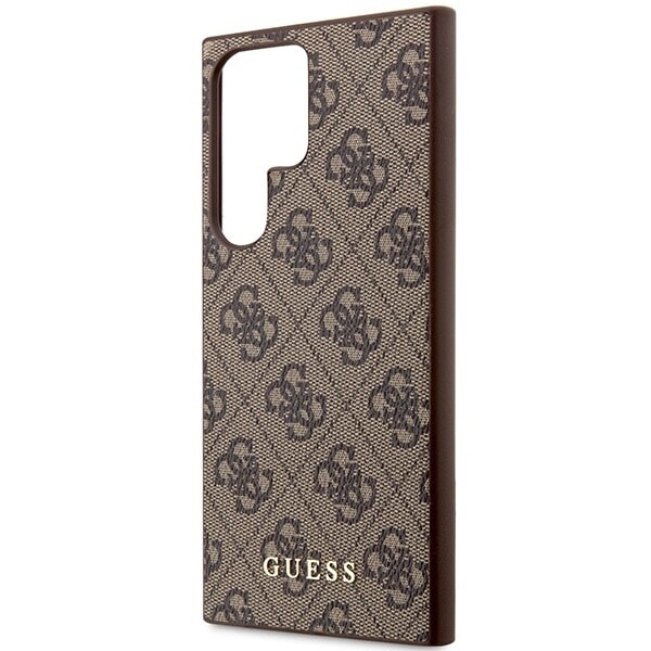 Guess GUHCS23LG4GFBR S23 Ultra S918-veske - Brun 4G metallgulllogo