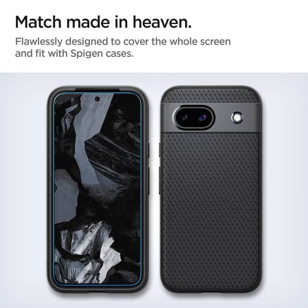 Spigen ALM Glas.tR herdet glass til Google Pixel 8A - 2 stk.