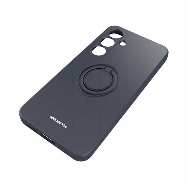 Spacecase Silikonecase Ring För Galaxy S24 Svart Skydd