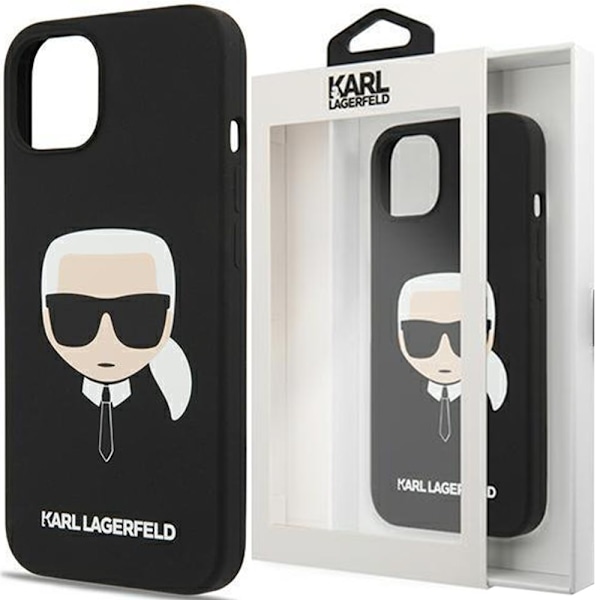 Karl Lagerfeld KLHCP14MSLKHBK iPhone 14 Plus 6.7 hardt etui svart/svart Silikon Karls hode