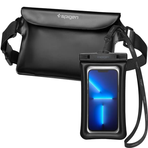 SPIGEN A621 UNIVERSAL VANDTÆT ETASKE & TALJETASKE SORT