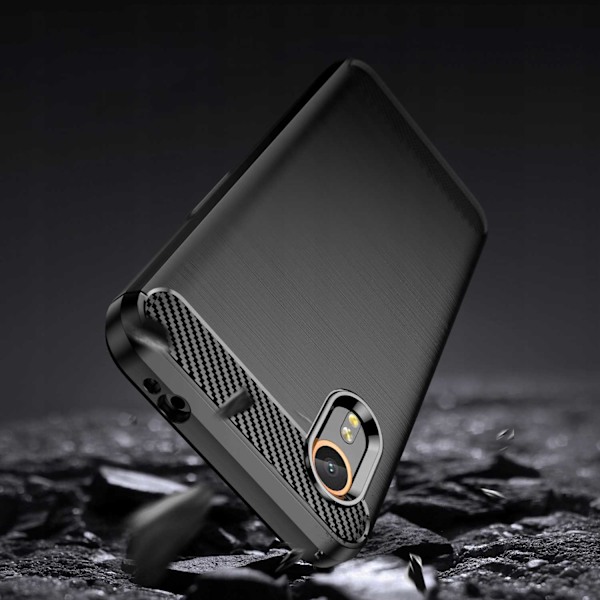 Spacecase Cover Carbon Cover Till Telefon X Cover 7 Svart