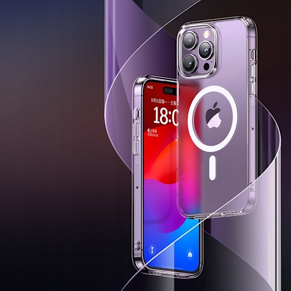 MCDODO MAGNETIC CLEAR FODRAL FORSTÄRKAT FOR MAGSAFE IPHONE 15 PRO MAX COVER