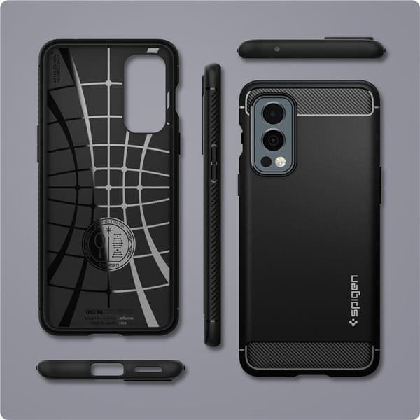 SPIGEN RUGGED ARMOR ONEPLUS NORD 2 5G MATT SVART