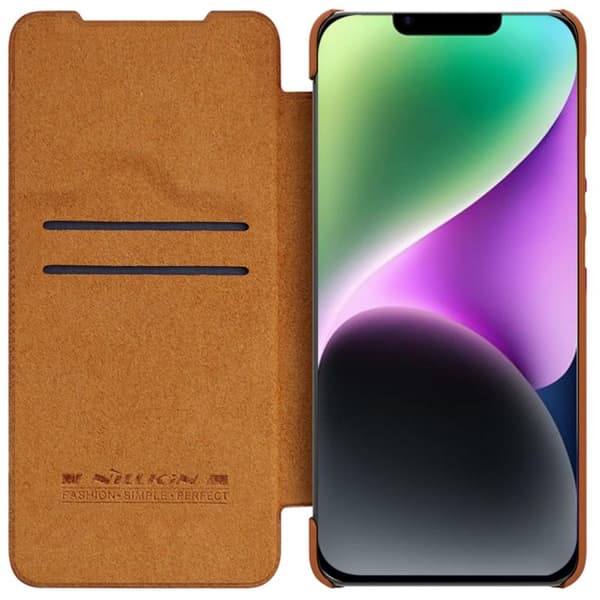 NILLKIN CASE CAMERA COVER TIL IPHONE 14+ BRUN