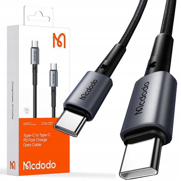 MCDODO USB-C SNABBLADDNINGSKABEL FÖR SAMSUNG APPLE USB TYP C 3A 65W 1M