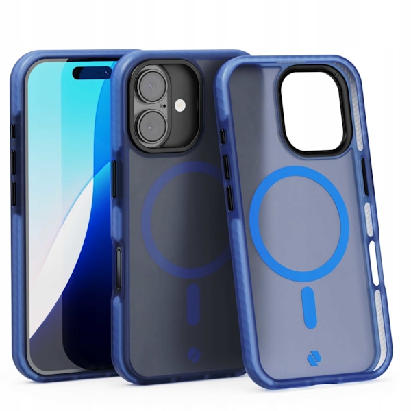 Spacecase Case Hybrid Fusion Mag Skal För Iphone 16 Mörkblåt