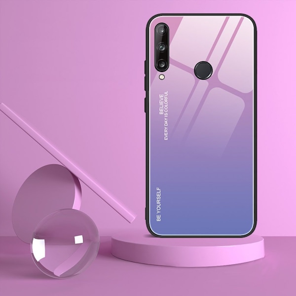 Gradient Glass-deksel i herdet glass Huawei P40 Lite E rosa-lilla