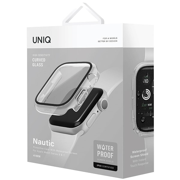 UNIQ fodral Nautic Apple Watch Series 7/8/9 41mm transparent/duvklar