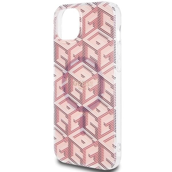 Guess IML GCube MagSafe beskyttelsesdeksel for iPhone 15 Plus / 14 Plus - rosa