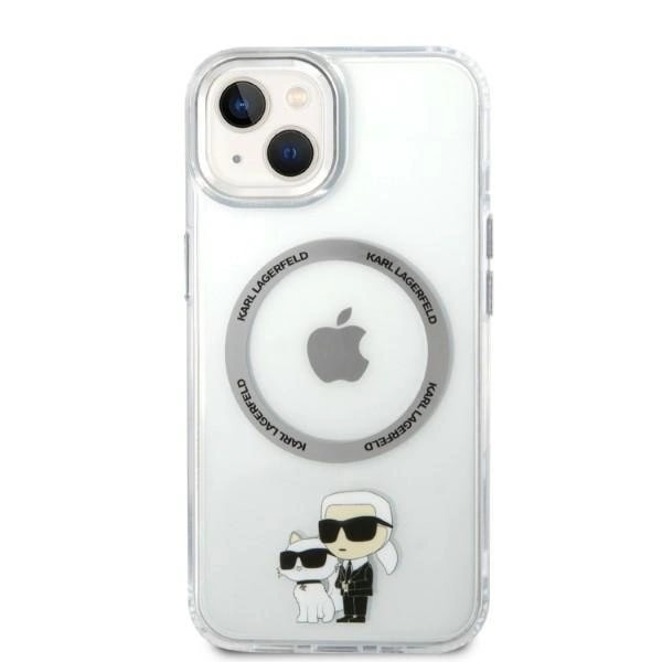 KARL LAGERFELD IKONISK KARL&CHOUPETTE MAGSAFE ETUI TIL IPHONE 14 PLUS - GENNEMSIGTIG