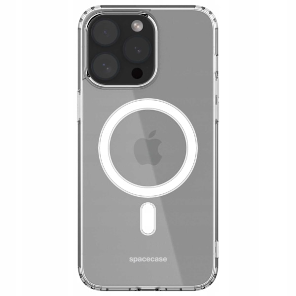 Spacecase Clear Mag-Fodral För Iphone 15 Pro Max-Adapter För Magsafe