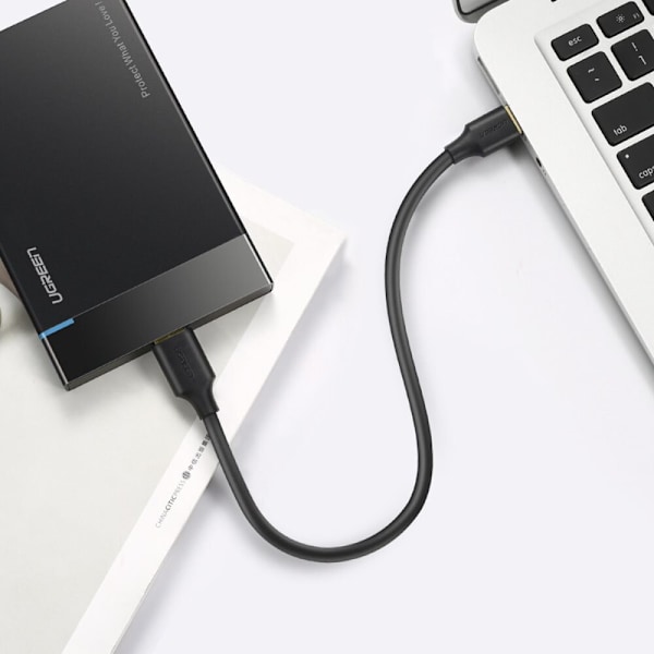 UGRØN KABEL USB-A 3.0 - MICRO USB-B SUPERSPEED 5GB/S 1M SORT
