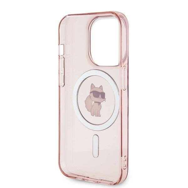 Karl Lagerfeld IML Choupette MagSafe-deksel til iPhone 14 Pro Max - Rosa