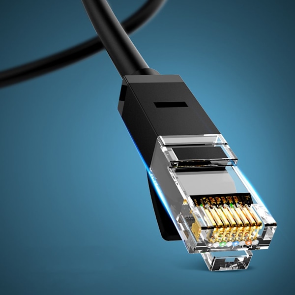 UGRØN INTERNETKABEL LAN ETHERNET U/UTP CAT6 1000MBS 8M SORT