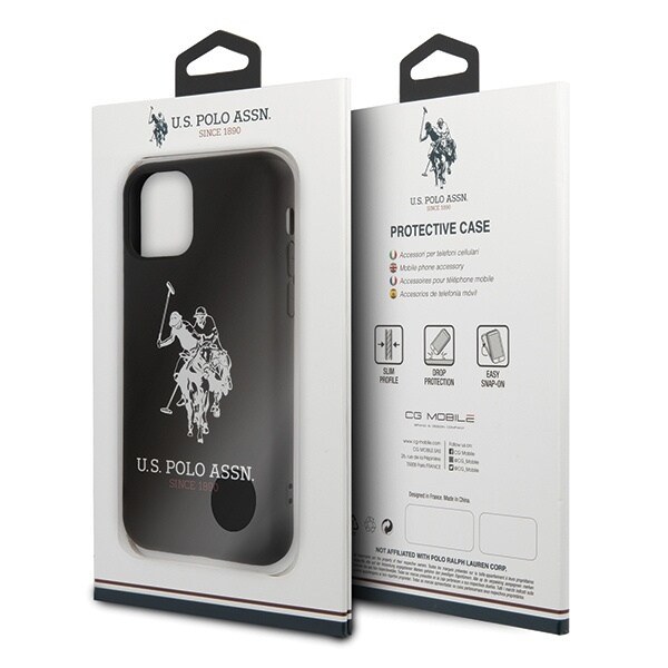 AMERIKANSK SAG POLO ASSN. SILICONE COLLECTION TIL IPHONE 11 PRO MAX - SORT SILIKONE COLLECTION