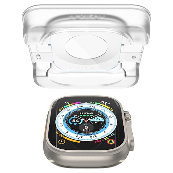 HÆRDET GLAS SPIGEN GLAS.TR "EZ FIT" 2-PACK APPLE WATCH ULTRA (49 MM) CLEAR