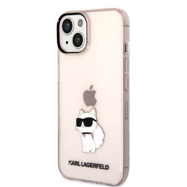 Karl Lagerfeld KLHCP14SHNCHTCP iPhone 14 6.1 rosa/rosa hardt deksel Ikonik Choupette