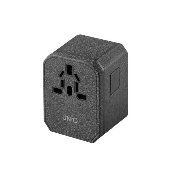 En unik gutt. til nettverket. Voyage World Adapter 33W + 2xUSB + PD 18W + QC 3.0 - grå (LITHOS Collective)