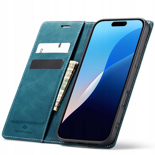 Spacecase Pålbocksväska För Iphone 16 Pro Max Blått