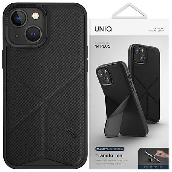 Uniq Transforma beskyttelsesdeksel til iPhone 14 Plus Magclick Ladeenhet - svart