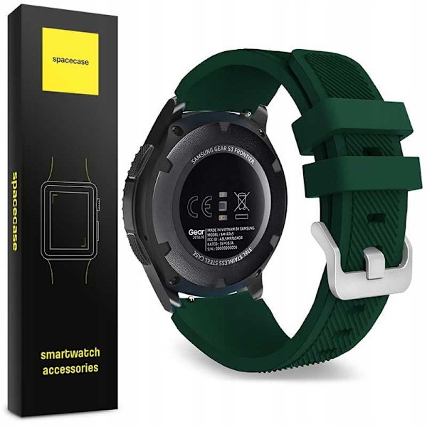 Spacecase Klorrem 20Mm Mörkgrönt Läderarmband För Smartwatch