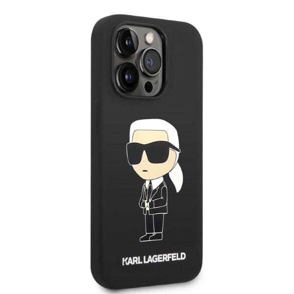 Karl Lagerfeld KLHCP14XSNIKBCK iPhone 14 Pro Max 6.7 hardt deksel svart/svart Silikon Ikonik