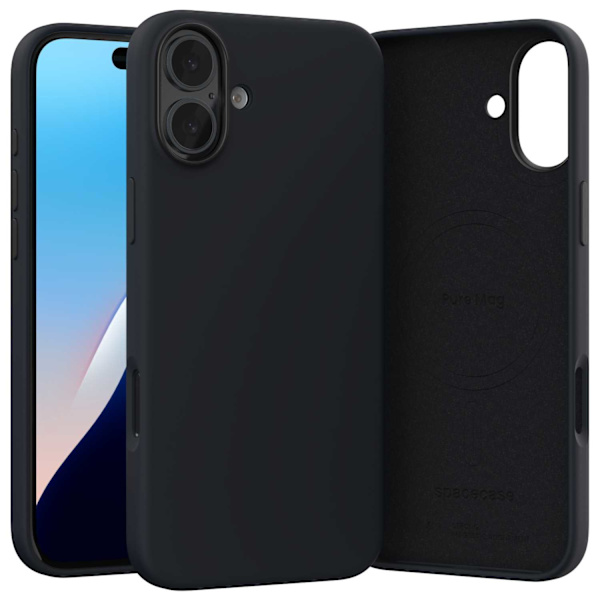 Spacecase Case Cover För Iphone 16 Plus För Magsafe Black