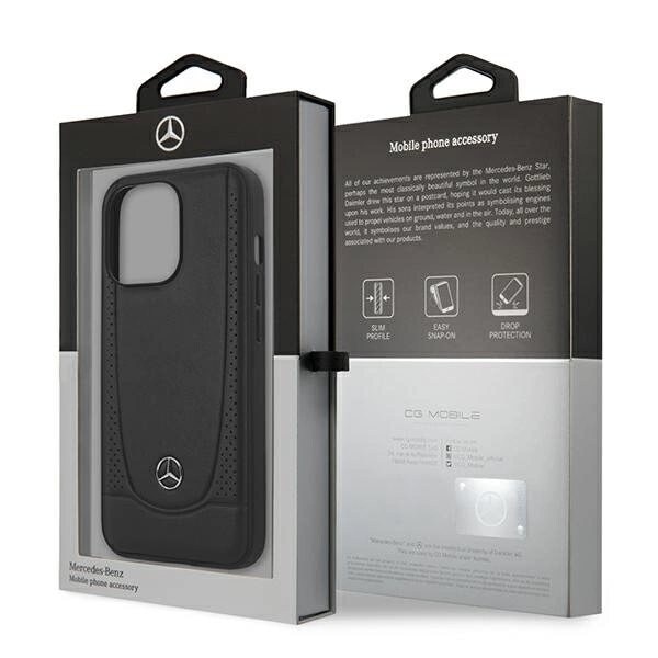 MERCEDES LÆDER URBAN COVER TIL IPHONE 15 PRO MAX - SORT