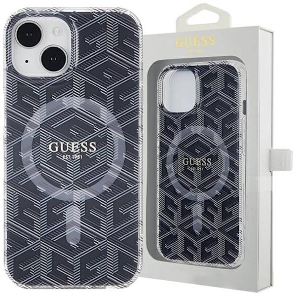 Guess IML GCube MagSafe beskyttelsesdeksel til iPhone 15 Plus / 14 Plus - svart
