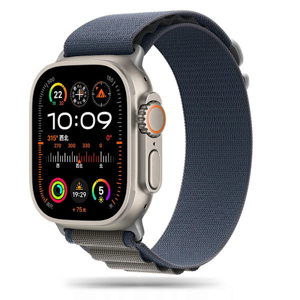 TECH-PROTECT NYLON PRO APPLE WATCH 4 / 5 / 6 / 7 / 8 / 9 / SE / ULTRA 1 / 2 (42 / 44 / 45 / 49 MM) NAVY / GRÅ