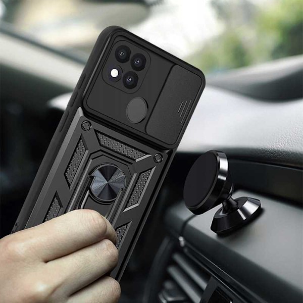 Spacecase Case Cover För Oppo A15 A15S Svart Sc Camring