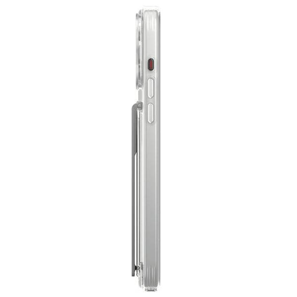 UNIQ fodral Heldro Mount med ställ iPhone 15 Pro Max 6,7" transparent/lucent klar