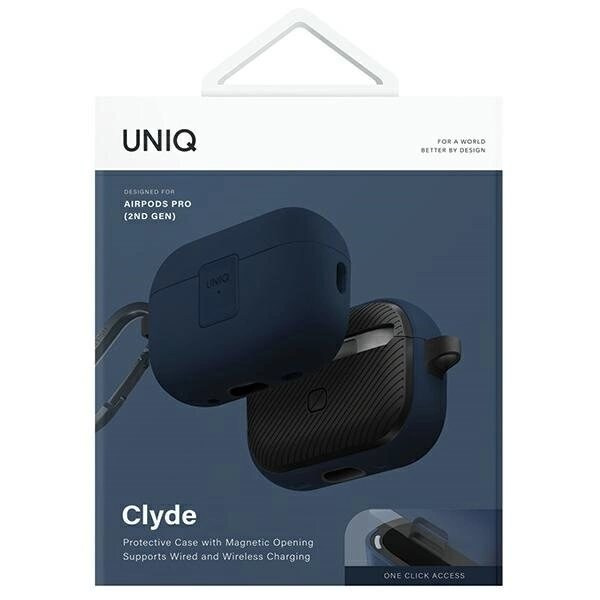 UNIQ Clyde Lock Case för AirPods Pro 2 (2022/2023) - blå-mörkgrå