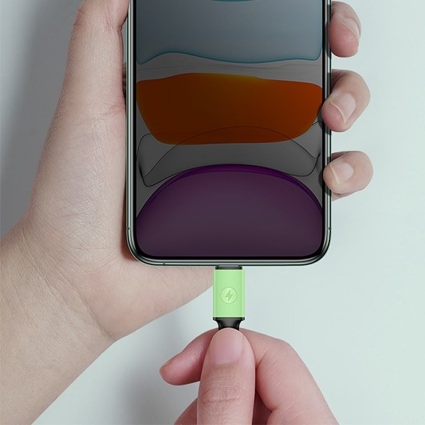 USAMS-kabel U52 microUSB 2A snabbladdning 1m grön/grön SJ435USB02 (US-SJ435)