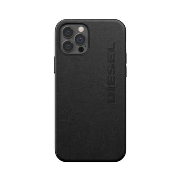 Dieselgjutet fodral Premium läderomslag iPhone 12 Pro Max svart/svart 42517