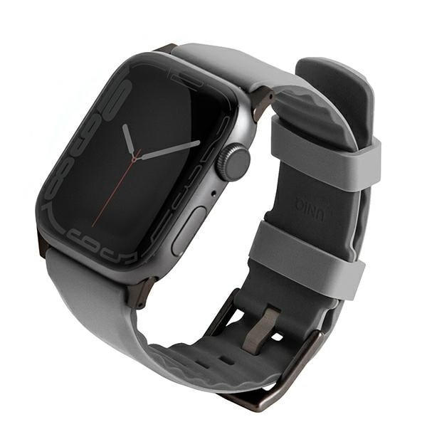 UNIQ Linus Apple Watch Series 4/5/6/7/8/SE/SE2 armbånd 38/40/41 mm. Airosoft Silikongrå/krittgrå