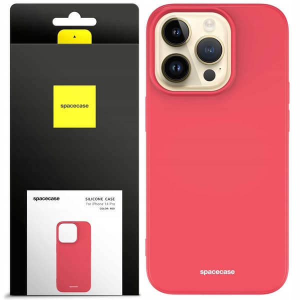 Spacecase Silikonfodral Till Iphone 14 Pro Red