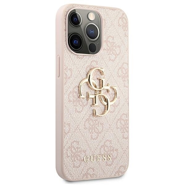 Guess GUHCP13L4GMGPI iPhone 13 Pro / 13 6,1" rosa/rosa hårdfodral 4G Big Metal Logo