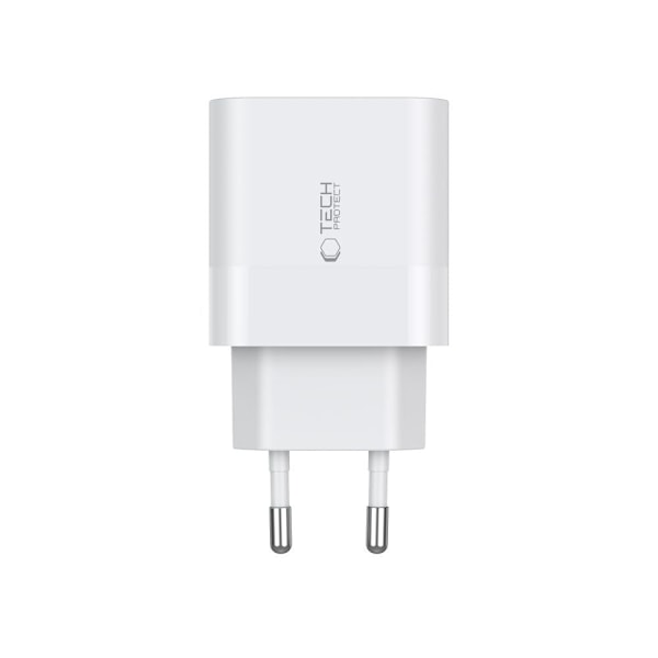 TECH-PROTECT C20W 2-PORTS NETVÆRKSOPLADER PD20W HVID