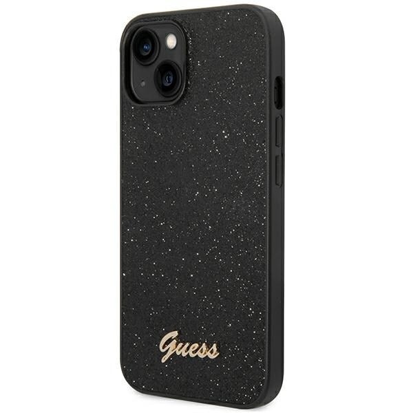 Guess GUHCP14MHGGSHK deksel til iPhone 14 Plus - svart Glitter Script