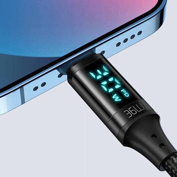 MCDODO CABLE MED DISPLAY USB-C LIGHTNING 36W 1M IPHONE X 11 12 13 14